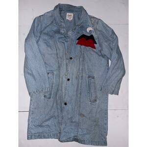 Vintage Sylvi’s artistic fashion by Spike large denim embroidered jacket